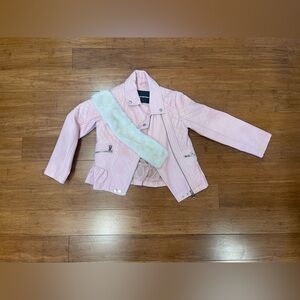 Toddler girls 5t leather pink jacket